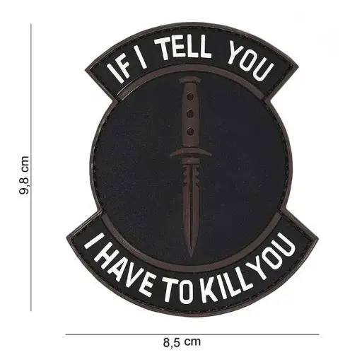 [16095] VAN OS -  Patch | PVC If I tell you schwarz/braun