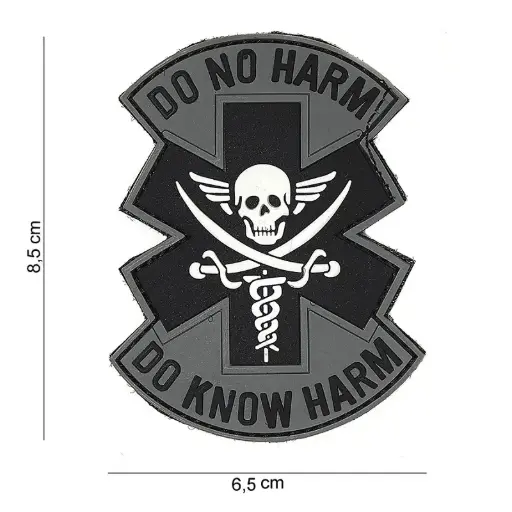 [16099] VAN OS -  Patch | PVC Do no harm grau/schwarz