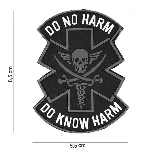[16097] VAN OS -  Patch | PVC Do no harm schwarz 