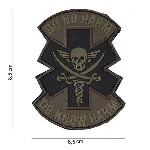 [16096] VAN OS -  Patch | PVC Do no harm braun/schwarz 