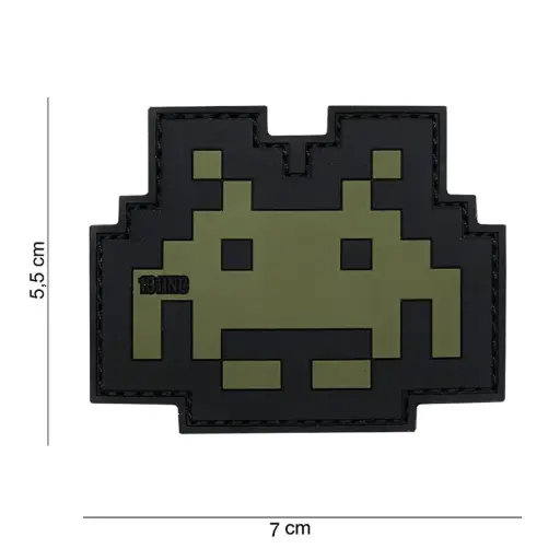 [14059] VAN OS -  Patch | PVC Space invader grün/schwarz